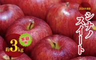 2024年度産 シナノスイート 家庭用 約 3kg ｜ リンゴ りんご 林檎 果物 フルーツ 果実 果汁 シナノスイート しなのすいーと 家庭用 わけあり 訳アリ 長野県 松川村