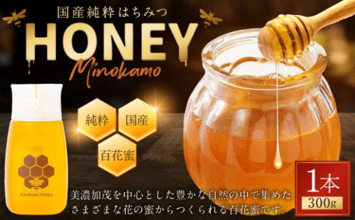 【先行予約】【2026年度はちみつ】MINOKAMO HONEY はちみつ 1本（300g×1）合計300g【2026年7月上旬発送開始】国産 無添加 純粋 100％天然 百花蜜 蜂蜜 ハチミツ ハニー 保存食 ギフト 藤井養蜂 美濃加茂市