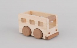 【ふるさと納税】ヒノキのオルゴールバス ワタケン・ホーム 知育 玩具 知育玩具 おもちゃ M38S01