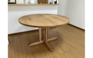 【780001】使いやすく丸い木製のダイニングテーブル「胡桃の円卓」120