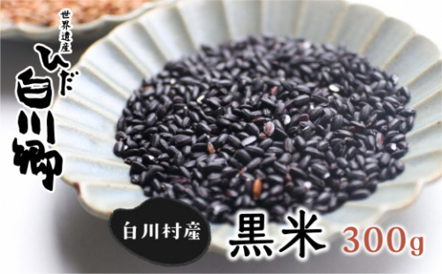 白川郷の古代米 黒米 300g 1袋 もち米 玄米[S263] 730043 - 岐阜県白川村