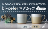 【美濃焼】 bi-color マグカップ 2色セット (月白・木蘭) 【山二製陶所】 食器 マグ コーヒーカップ [MDA005]