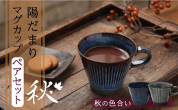 四季の陽だまりをテーマに春夏秋冬それぞれの季節感を釉薬で表現しました。季節に合わせて使いたいペアマグセット。素地の黒土、計算された削ぎ模様、厳選した釉薬 作り手のこだわりが伝わるシンプルながら味わい深