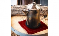大きな革の鍋つかみ&鍋敷き(シングル) カラー:ワインレッド