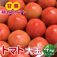 トマト大玉　4kg　Ｌ～3Ｌ（12～20個）
