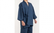 061‐21　【茶・L】織り・縫製　地元遠州製　雲糸作務衣