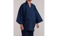 061-29　【紺・Lサイズ】織り・縫製　地元遠州製　しじら刺子作務衣
