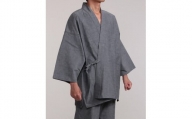 061-2　【茶・Mサイズ】染め・織り・縫製　すべて地元遠州製　平織作務衣