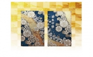 【早和製本株式会社】京都西陣織　御朱印帳　藍流水桜 SOWALABO