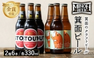 箕面ビール2種6本Aセット(2種・合計6本・各330ml)【m01-09】【箕面ビール】