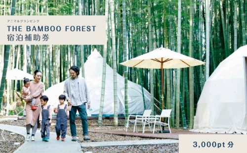 アニマルグランピング「THE BAMBOO FOREST」宿泊補助券　3,000pt分