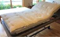 介護ベッドにプラスする手作り敷きふとん＋和晒しガーゼで作ったカバー（アイボリー）のセット
