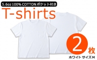 ＜数量限定＞ 肌にやさしい！5.6oz天竺コットン100％Tシャツ(2枚・Mサイズ)【m35-01-M】【スポーツライフスタイルラボ】