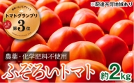 [№5258-0255]【トマトGP受賞】栽培期間中農薬化学肥料不使用 お得なプレミアムトマト ふぞろい約2kg