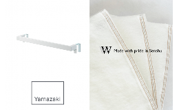 W premierタオルのフェイスタオル2枚とキッチンタオルハンガーバー タワー ワイド ホワイトのセットです。〜W premierタオル〜熊取町は日本のタオル産業発祥の地として、134年の歴史と伝統