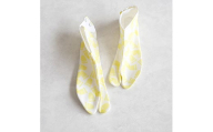 青山足袋（半足袋、商標登録済こはぜ2枚付き）カラー：黄色　サイズ：15.0cm