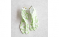 青山足袋（半足袋、商標登録済こはぜ2枚付き）カラー：黄緑色　サイズ：21.5cm