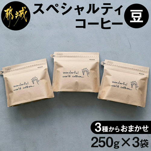 スペシャルティコーヒー(豆)250g×3袋セット_22-C501 76013 - 宮崎県都