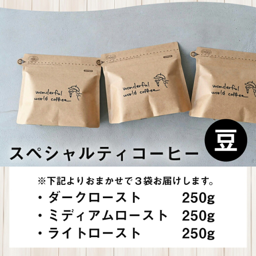 スペシャルティコーヒー(豆)250g×3袋セット_22-C501 76013 - 宮崎県都