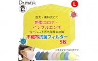 アニちゃんマークのドクターマスク用 不織布抗菌・抗ウイルスフィルター Lサイズ 5枚【1289175】