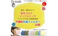 アニちゃんマークのドクターマスク用 不織布抗菌・抗ウイルスフィルターLサイズ 10枚(1袋 5枚入)【1290490】