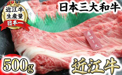 近江牛霜降り・赤身すき焼き用（肩ロース・ウデ）【500g（肩ロース250ｇ、ウデ250ｇ）】　【CO05W】

 76405 - 滋賀県近江八幡市