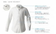 DJS-787 decollouomo メンズドレスシャツ 長袖（生地／オーヴァーチュア）クラシックタイプ　ピュアホワイト／Sサイズ