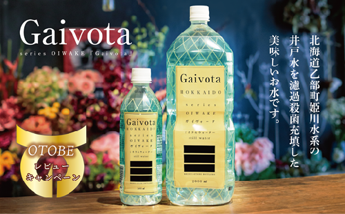 ＜Gaivota 1箱(500ml×24本/箱)+1箱(2L×6本/箱)＞北のハイグレード食品 天然シリカ水 ミネラルウォーター 軟水 北海道産 北海道 乙部町 天然水 美容 ケイ素 無添加 シリカ ガイヴォータ 美肌 ミネラル 口当たり まろやか 備蓄 災害用 非常用