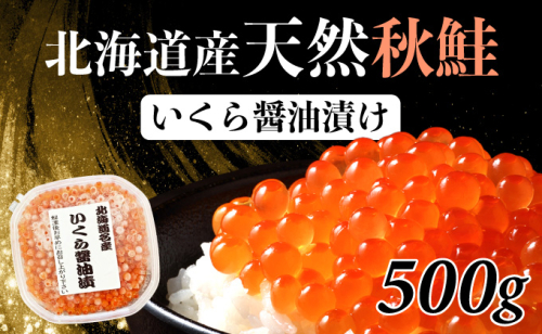 北海道産 天然秋鮭 いくら醤油漬け 500g（500g×1） 773344 - 北海道登別市