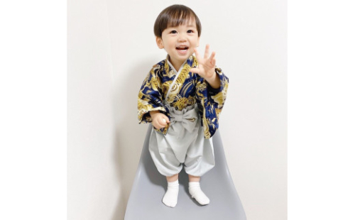 ぽわんパンツの袴 虎-TORA- ネイビー×シルバー【Sサイズ】 773554 - 北海道登別市