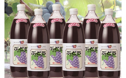 北海道仁木産ぶどうジュース（品種：キャンベルス）：6本 77515 - 北海道仁木町