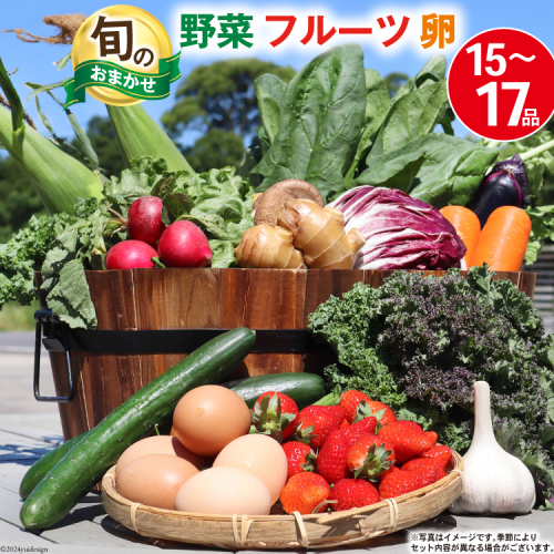 BA025 野菜・フルーツ・卵 旬のおまかせセット （野菜・フルーツ14～16品目、卵6玉）[ 野菜セット 野菜 フルーツ 果物 たまご 鶏卵 産地直送 厳選 長崎県 島原市 送料無料] 77544 - 長崎県島原市