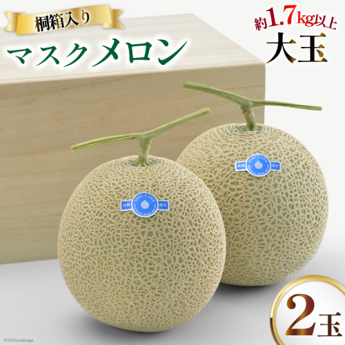 AB053 その道一筋の生産者がじっくり丁寧に育てた　マスクメロン 特選 大玉 桐箱 77598 - 長崎県島原市