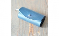イタリアンオイルレザーのリングキーケース NVYカラー(紺)  鍵ケース 革小物