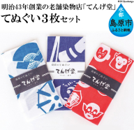 BA021島原らしい絵柄にほっこり和む てぬぐい3枚セット