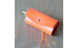 【ふるさと納税】イタリアンオイルレザーのリングキーケースORGカラー(橙) 鍵ケース 革小物
