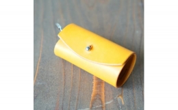 【ふるさと納税】イタリアンオイルレザーのリングキーケース YELカラー (黄) 鍵ケース 革小物