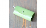 イタリアンオイルレザーのリングキーケース GRNカラー(緑) 鍵ケース 革小物