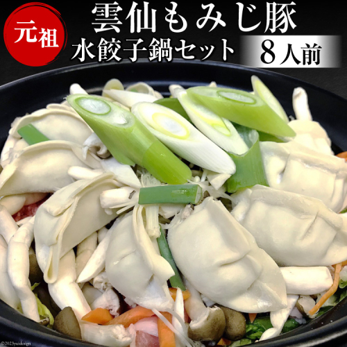 AD170雲仙もみじ豚　水餃子鍋セット8人前 77807 - 長崎県島原市