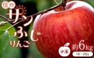りんごの王様 「 サンふじ 」 小玉 約6kg (18～28玉)