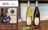 赤・白ワイン 750ml×2本セット 【ソレイユ メルロ SARAS Soleil（赤ワイン）・モンターニュシャルドネ SARAS Montagnes（白ワイン）】