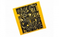 [№5341-0238]丸亀市猪熊弦一郎現代美術館　スカーフ　黄色の星座　イエロー