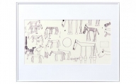[№5341-0263]丸亀市猪熊弦一郎現代美術館　シルクスクリーン　馬　ホワイト