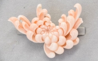 さんごの吉良：珊瑚の帯留め5【菊】