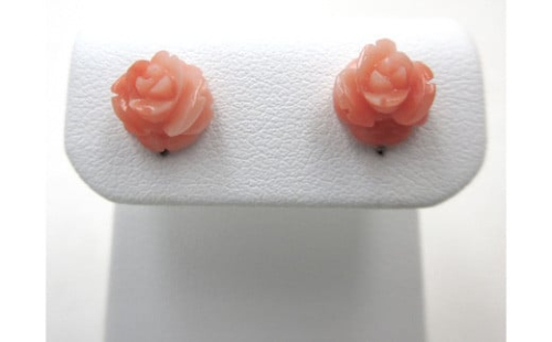 深海ガーネ バラ 約8mm K18 ピアス （fpi-190） 788143 - 高知県宿毛市