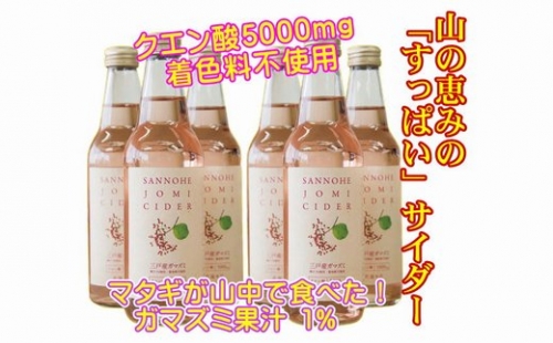 疲労回復に!「三戸ジョミサイダー」330ml×6本【着色料不使用】 7887 - 青森県三戸町