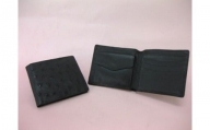 (G703) オーストリッチ　半財布（黒）
