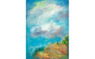 (G764) ムラナギ絵画作品No.1618『夏雲の下で』