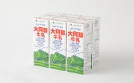【3ヶ月定期便】 生乳 100％ 大阿蘇牛乳 ロングライフ 牛乳 1000ml×6本入り 合計6L