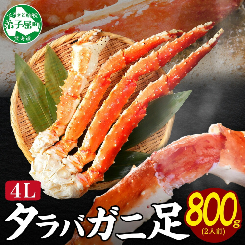 3177. ボイルタラバガニ足 800g 4L 食べ方ガイド・専用ハサミ付 カニ かに 蟹 送料無料 北海道 弟子屈町